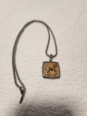 Horse Necklace Gold/silver Chunky